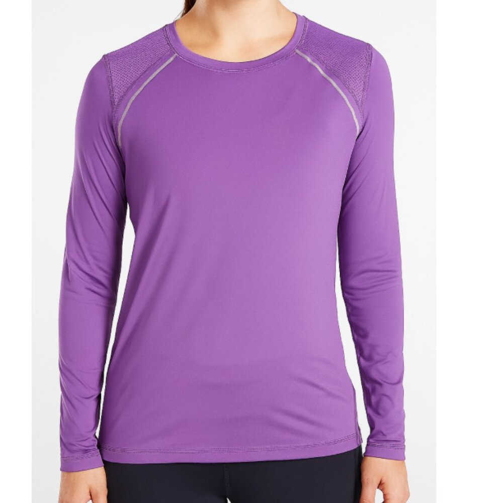 Champion Women's Purple Long Sleeve Polyester Performance Top, size XL